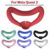 Silicone VR Face Cover for Meta Quest 3 Sweatproof Mask Cushion Lightproof Interface Replacement Accessories