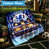 Custom Name Chelsea Crest Artwork Blanket Lightweight Ideal Bedding Blanket Perfect for Travel, Camping, Living Rooms, Sofas, Christmas gift