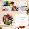 CHENISTORY Felt Painting DIY Wool Embroidery Kit Funny Floral Craft Painting DIY Wool Needle Felt Picture Kit Gift Artwork New