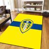 Tappeto Leeds United per Soggiorno Camera da Letto Casa Decorazione Divano, Tappetino Antiscivolo per Giochi Bambini