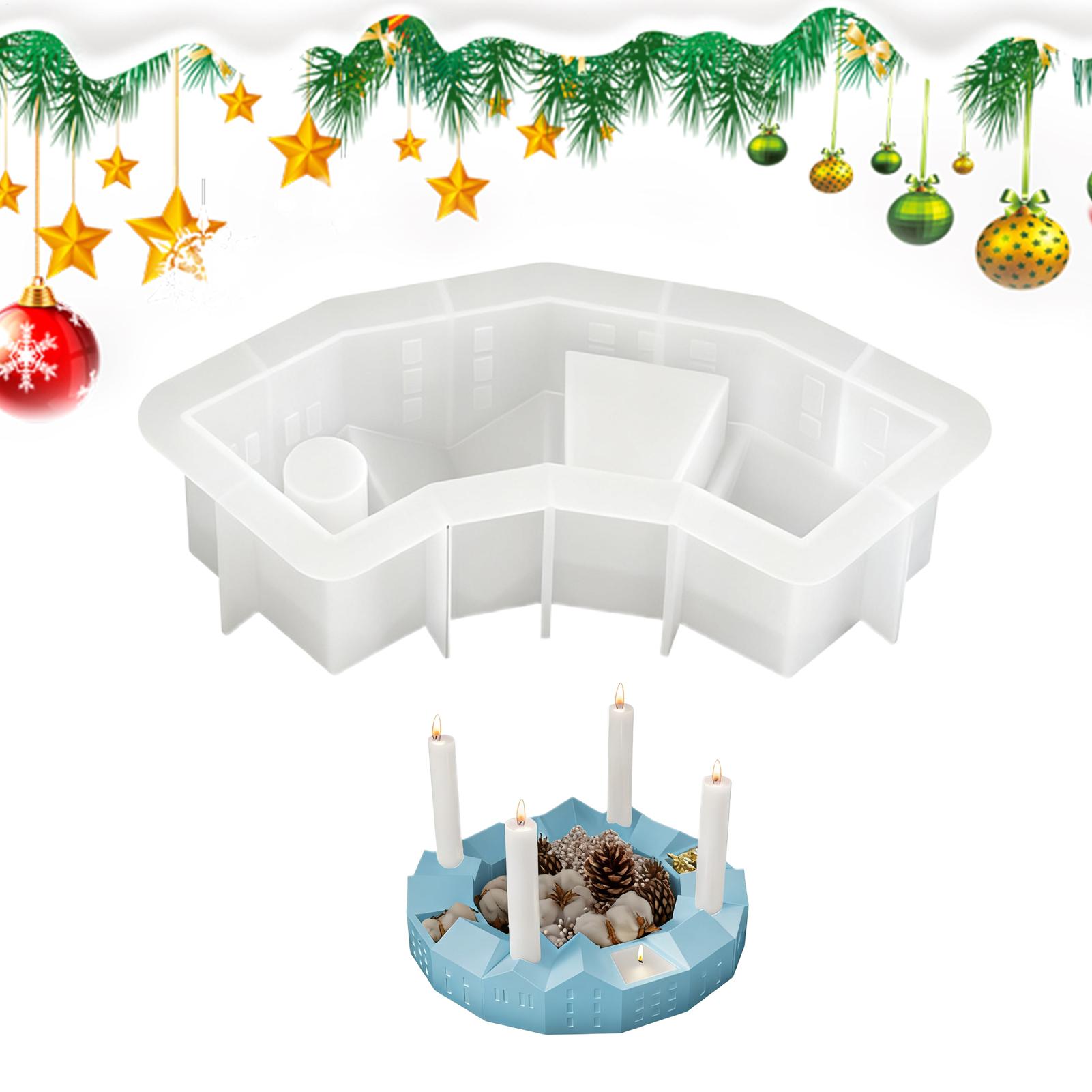 

Nordics House Candlestick Silicone Mold Home Resin Casting Mold Easy Release Smooth Craft Silicone Splicing House Mold China Mainland