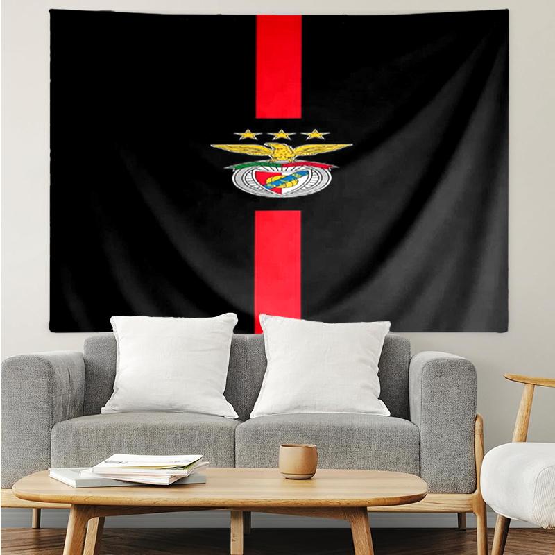 Benfica Print Tapestry, Backdrop, Easy Setup, Ideal for Bedroom, Office & Living Room, with Aesthetic Wall Hanging Decor.