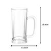 IJ Unbreakable Classic Beer Mug Glass, 400ml, Dishwasher Safe, Made In Japan, Perfect for Home, Restaurants, Cafes, Parties, and Outdoors. Stylish