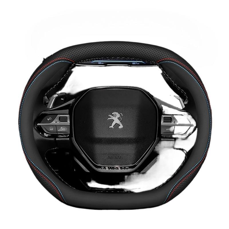 Funda de Volante de Cuero para Coche para Peugeot 3008 2008 Rifter 208 5008 Partner Expert 308 SW 408 Híbrido EV 2025 2026 Accesorios