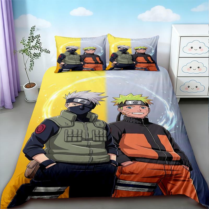 Duvet Cover Naruto Anime Cartoon Bedding Set Comforter Cover Queen King Size Teens Bedroom Dormitory Home Gifts Soft Comfortable
