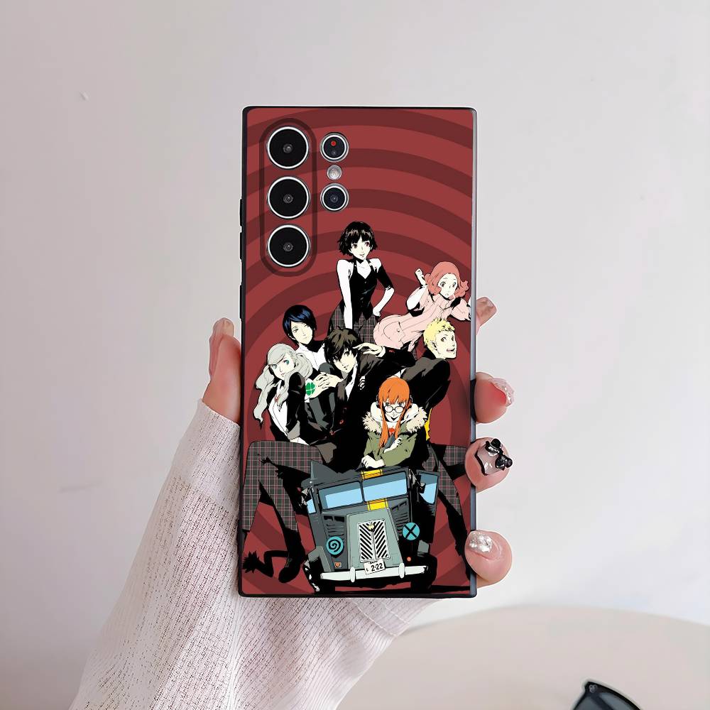 P-Persona 5 COOL Anime Phone Case for Samsung S Series S21 S22 S23 S24 S25 FE Plus Ultra TPU Soft To Skin-friendly Case