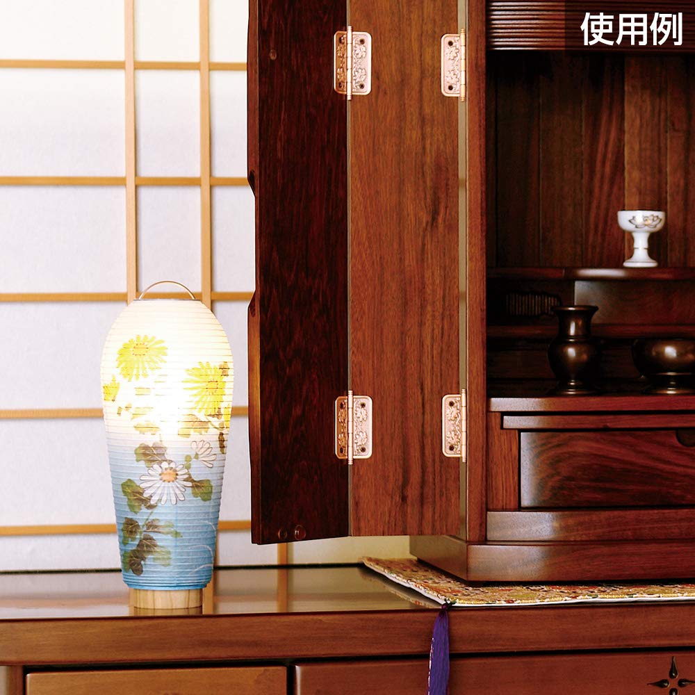 Obchod s buddhistickými oltáři Takita Shoten Mini Bon lucerna Kodama Minogiku Výška 25cm x Průměr ohniště 10cm přírodní bílý washi moderní Bon stolní lucerna