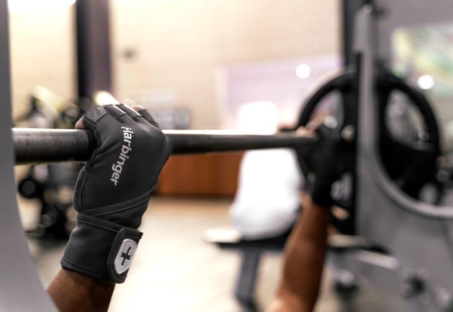 Japanese Harbinger Pro Wrist Wrap Gloves for Strength Training and Heavy Size M 22278 [Official Product] 2.0 Lifting, Black, (Glove Circumference