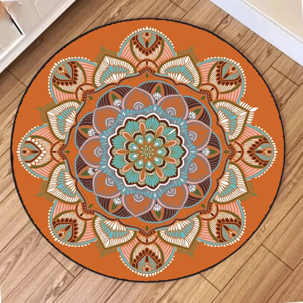 Bohemia Luxury Classical Round Carpet Living Room Rug Simple Bedroom Toilet Washroom Rugs Comfortable Floor Mats Decoration