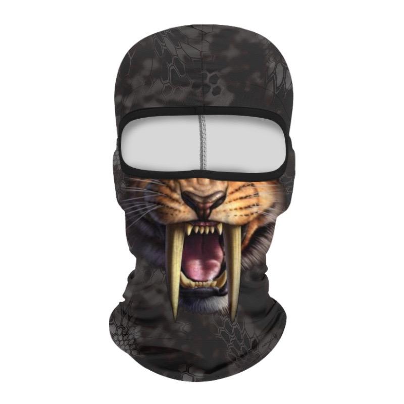 Skull Print Balaclava Face Mask, Ice Silk Cooling Breathable Sun Protection Full Face Cover for Cycling Running Hiking Outdoor Sports