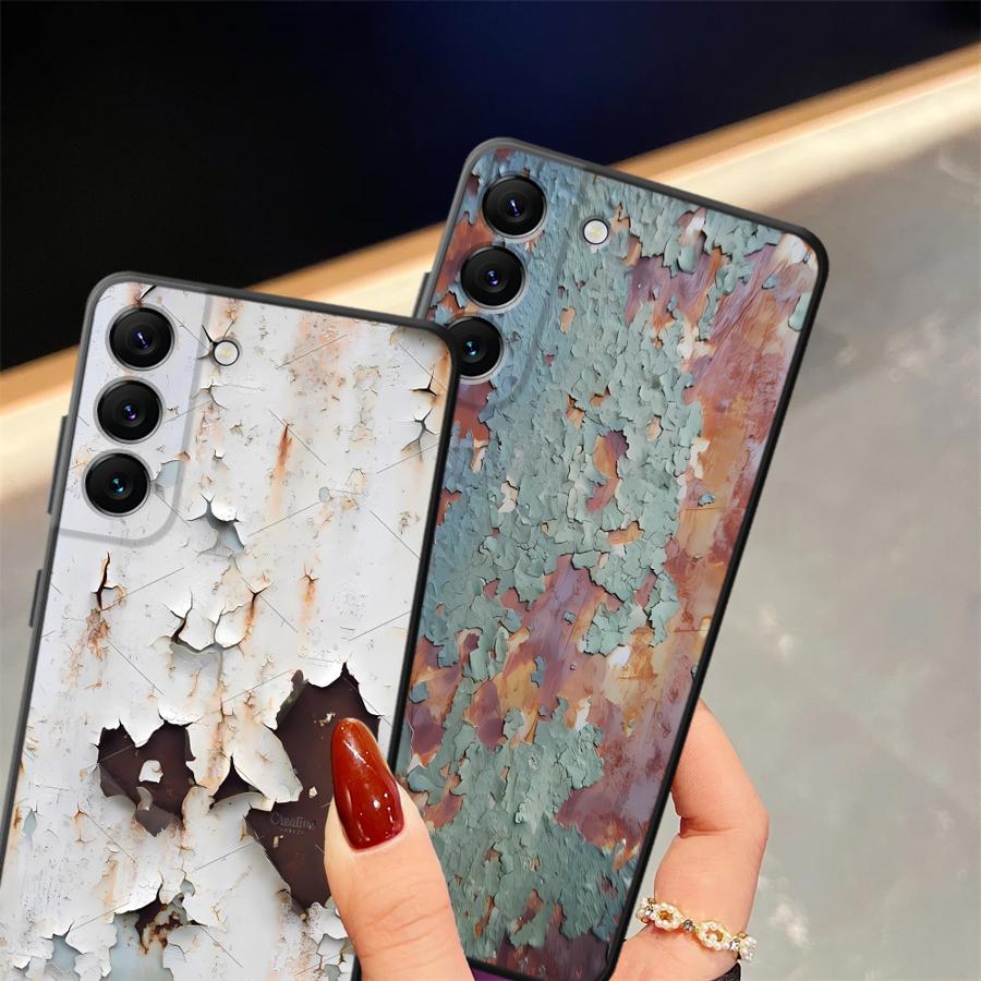 Retro Rust Case for Samsung Galaxy A14 A15 A12 A13 A34 A72 A73 A17 A24 A23 A54 A71 A51 A52 A16 Phone Cover