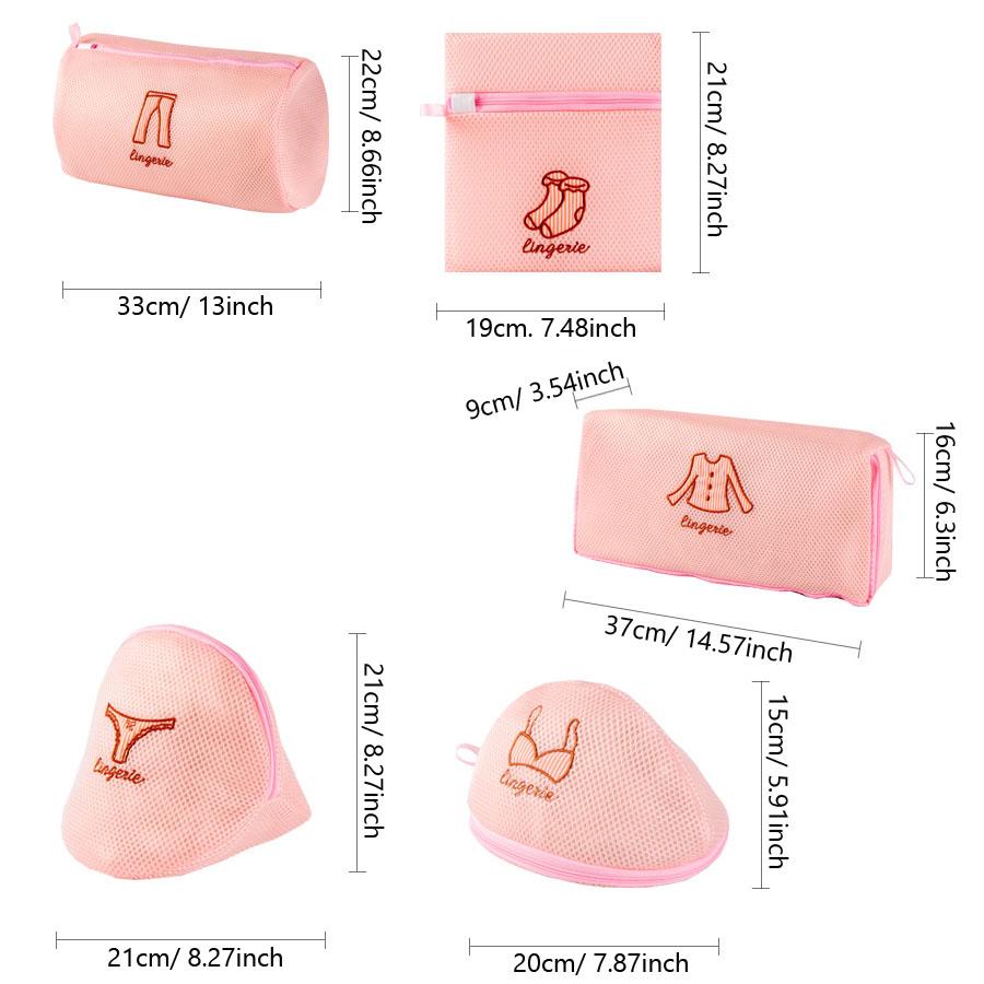 5 ks Odolná velká sada pracích sáčků Síťovaný organizér, Síťka pro skladování podprsenek, ponožek, spodního prádla, oblečení