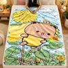 Flannel BlanketBubu Brownie Warm Soft Throw Blanket for Indoor Sofa Bed Living Room Use