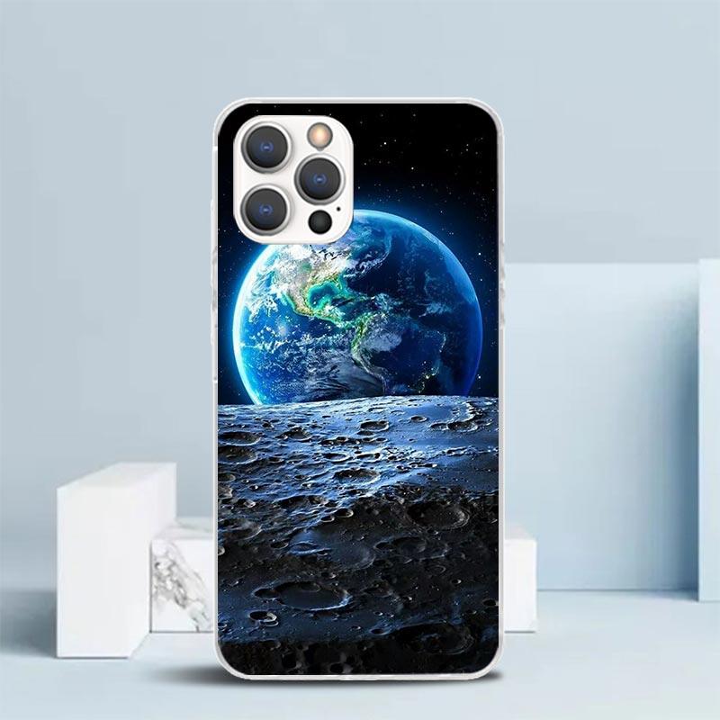 

Earth Stars Space Phone Case For IPhone 16 17 Air 16E 15 14 Plus 13 Mini 12 11 Pro Max 7 8 + SE 2020 Soft TPU Back Cover 16 17 A iPhone 14 Pro