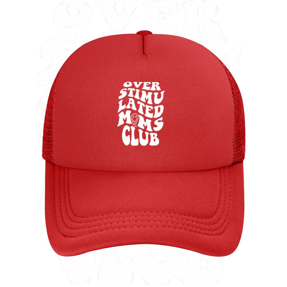 Overstimulated Moms Club funny faces Baseball Cap Anime Graphic Hats Adult Unisex Women Sports Outdoor
