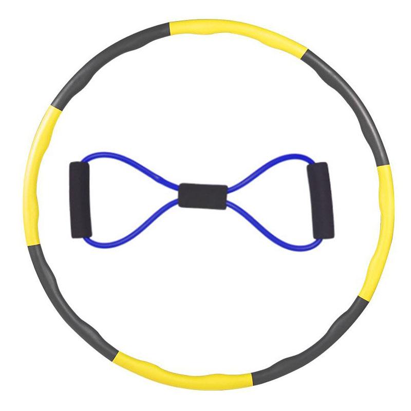 

Спорт обруч груди розширювач йога опір смуги зважені встановити масаж обруч схуднення жовтий
