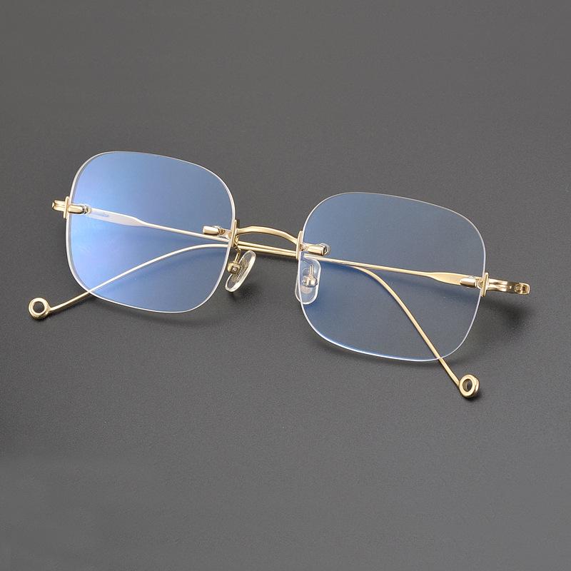 Unisex Rimless Pure Titanium Myopia Glasses Frame - Ultra-Light, Fashionable, Simple, Versatile Optical Frame