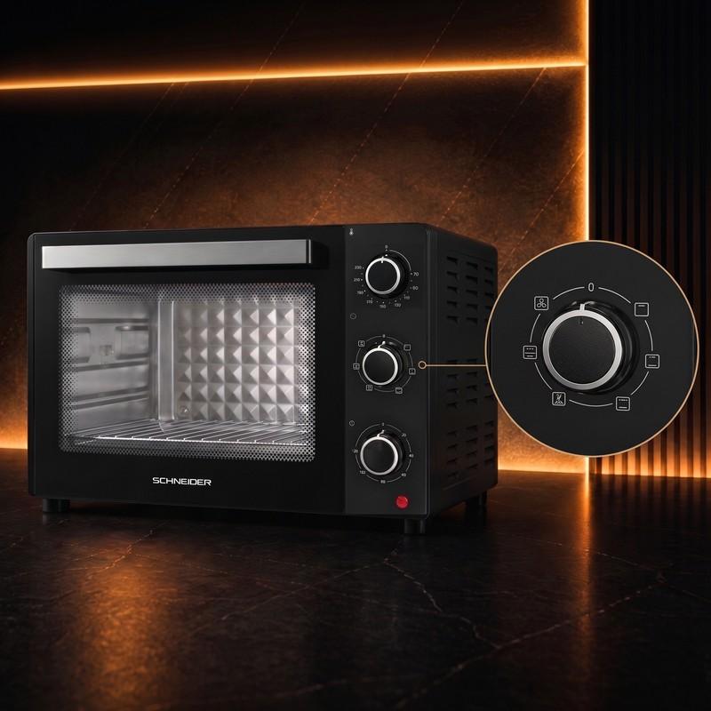 Schneider - Sceo2355mfb - Four électrique 55l - Chaleur Tournante - 1900w - Tournebroche