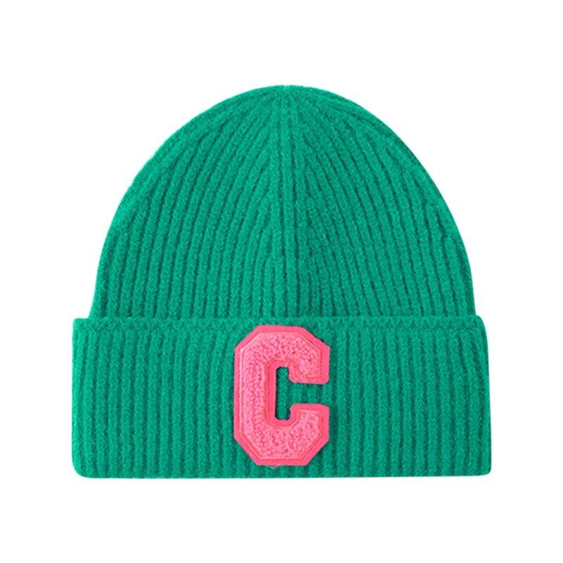 Damelue for hverdagsbruk Vintermyk Varm Vinterlue Heklet Skilue Sovehetter Skull Cap Kabelstrikket Beanie-lue