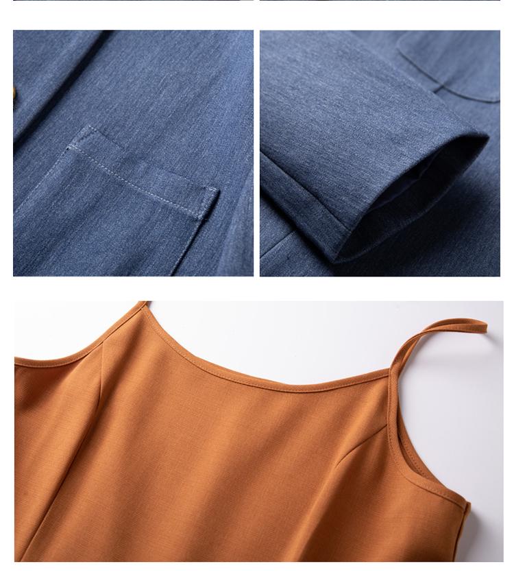 Women's 2025 Versatile Slim Fit Blazer & Skirt Set - Casual Solid Color Suit