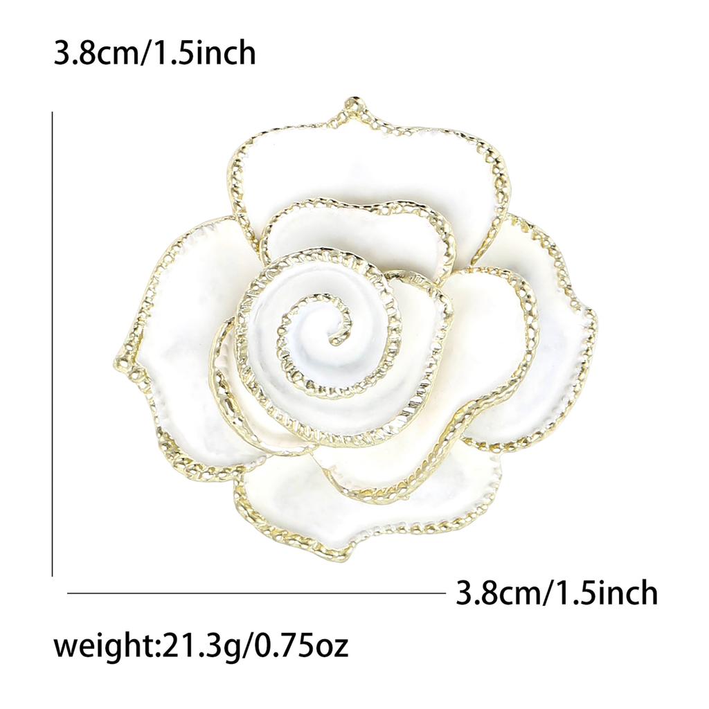 Elegant Enamel Camellia Brooches for Women Unisex Pearl Plant Pins Event Party Backpack Luxury Gift Decoration Clothes Accessory
