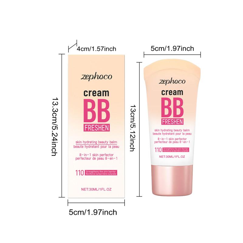 Natural Freshen Bb Cream Oil-Control Full Coverage Concealer Reduce Skin Redness Isolation Foundation