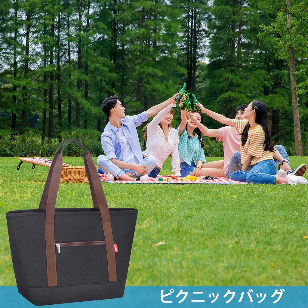 LHZK Insulated Eco Foldable Tote Lunch 28L Large Capacity Shopping Insulated Cooler Large Thermal Bag for Outdoor the and Commuting Bag, Bag, Bag,