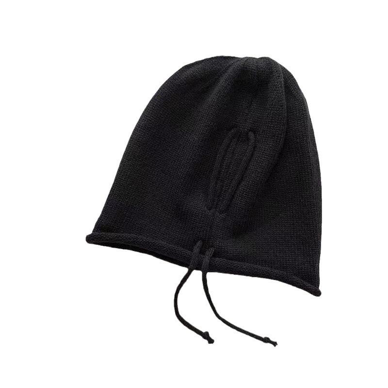 Hat Women's Autumn and Winter Wool Hat Stacking Hat Cold Hat Couple Baotou Hat Knitted Hat Spring and Autumn Confinement Hat Big Head Circumference
