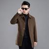 Winter double-sided cashmere coat for men, mid-length, removable down lining, woolen woolen coat, versatile for dad