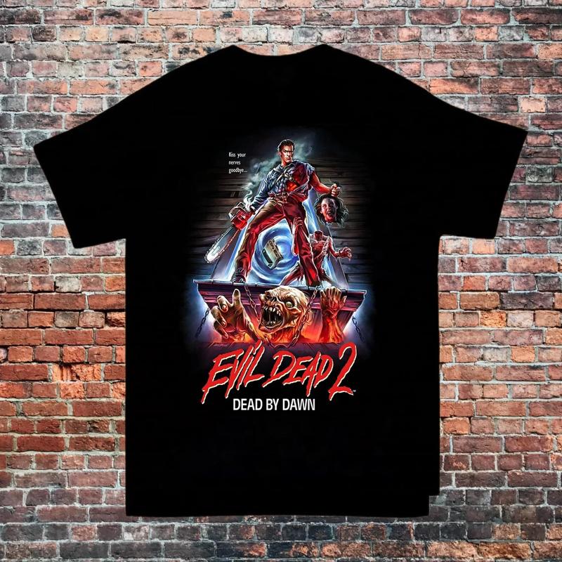 Evil Dead Shirt Horror Movie Vintage Graphic Design Tshirt