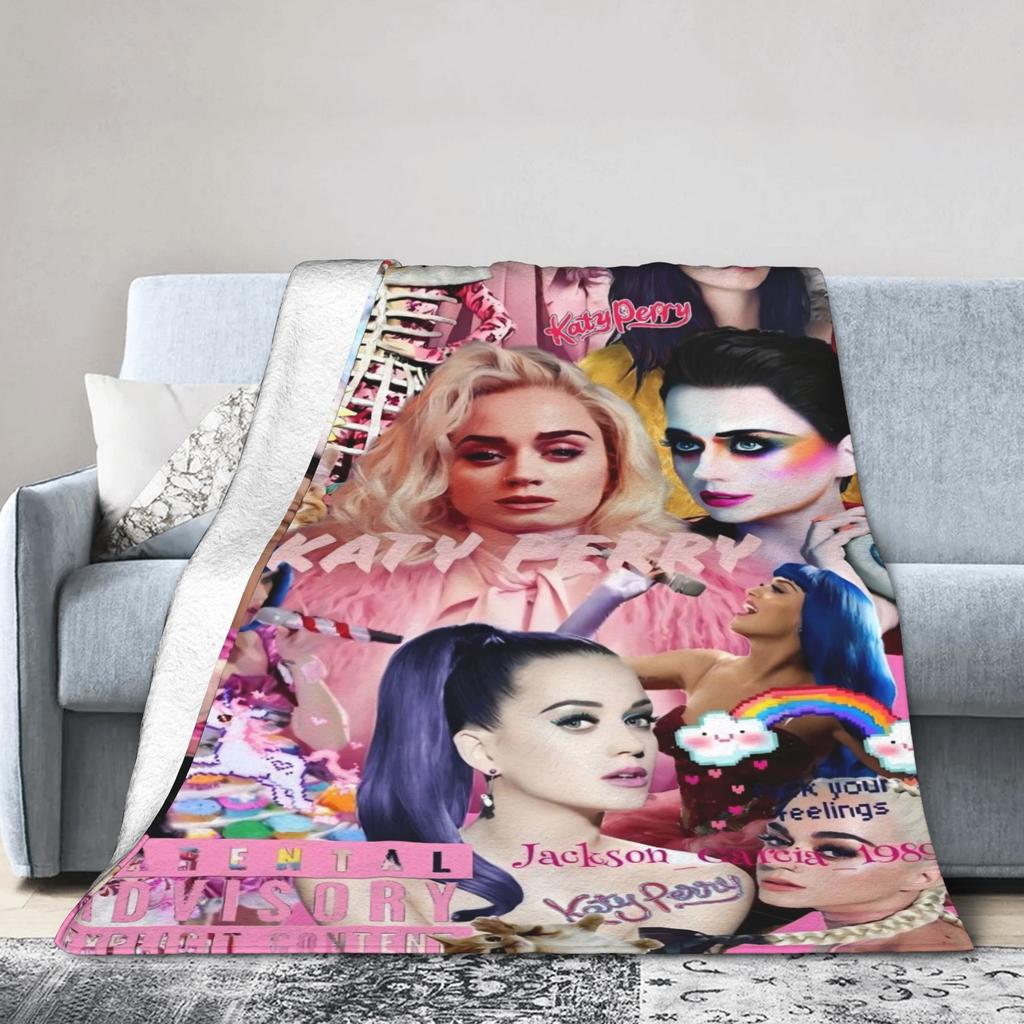 Warm Soft Blanket Travel Office Katy Perry Muisc Tour Poster Throw Blanket Flannel Bedspread For Living Room Sofa Bed Cover