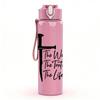 1PC Faith Trust Life Cross Letter Print 750ml Color Plastic Sports Water Bottle Leakproof Flip Straw Lid Suitable for Sports Office Home Use