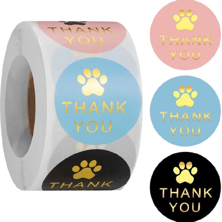 

Dog Paws Print Sticker Decorative Sticker Sealing Sticker Thank You Labels Envelope Sticker 1