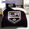 Los Angeles Kings Pattern Bedding Quilt Set  Home Decoration  Gift (1 * duvet cover + 2 * pillowcase  without core).xwn
