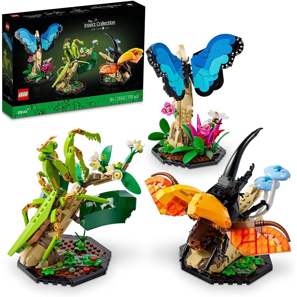 LEGO Ideas Insect Collection Toy Building Blocks for Kids and Adults 21342