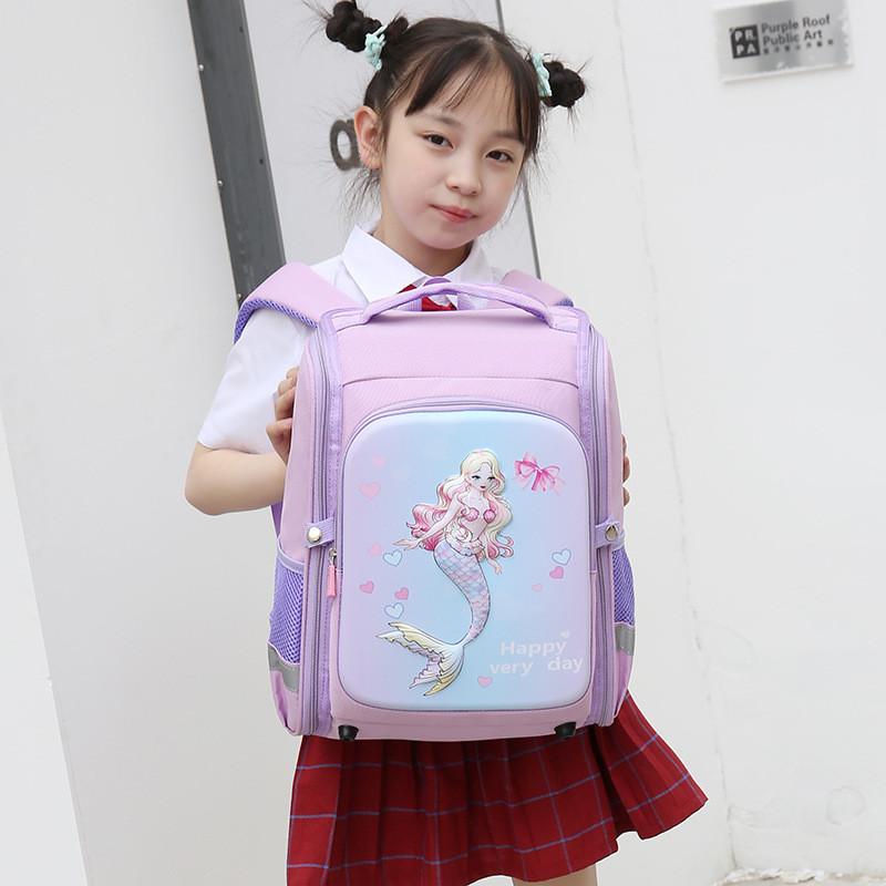 Adorable Cartoon Backpack For Kids Durable Oxford Fabric Large Capacity School Bag