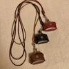 Mini Leather Coin Purse Pendant Necklace for Women Vintage Adjustable Leather Rope Sweater Chain Necklace Jewelry Gifts