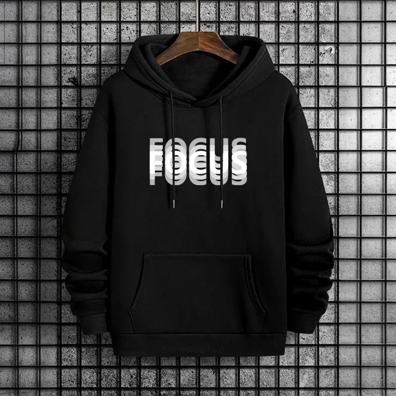 

Urban Lifestyle Men Hoodie 2025 Streetwear Fashion Hip Hop Hooded Sweatshirt Male Trend Casual Hoody Focus Letter Print Pullover 3XL