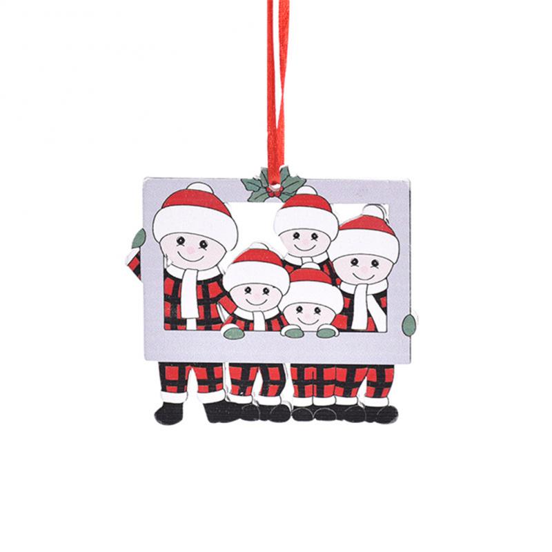Christmas Tree Family Ornament Hanging Pendant Reindeer DIY Name Card For Holiday Decor Xmas Tree Pendant Crafts Gifts
