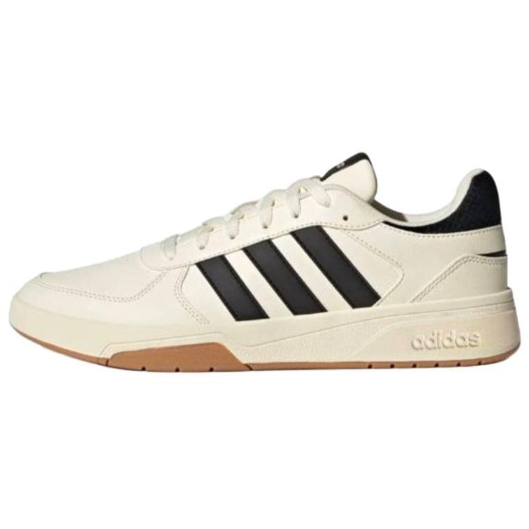 Adidas Courtbeat Versatile Comfortable Low-Top Skate Shoes Unisex Sneakers Beige Black KI6783