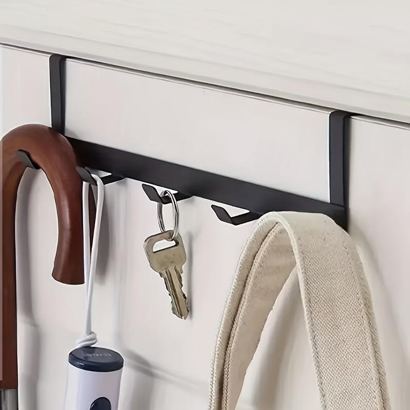 [5-Hook Metal Hanger] 5-Hook Rustproof Metal Hanger | Over-the-Door Space-Saving Organizer for Towels, Clothes, Accessories | Easy Installation