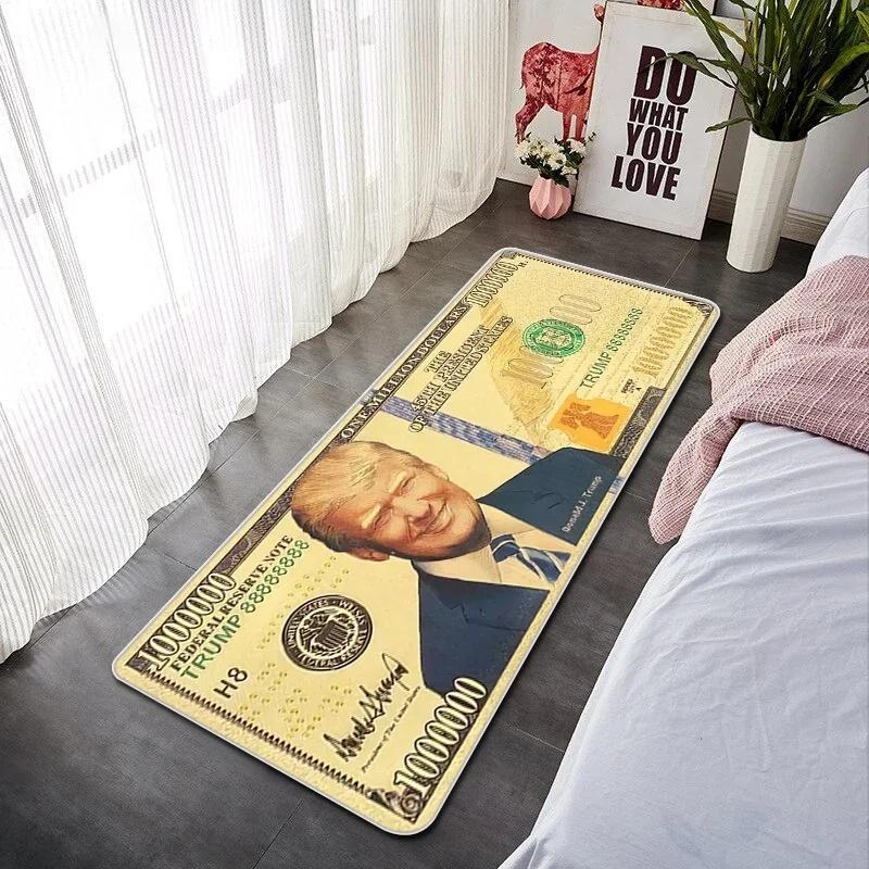 Kreative Dollar-Schein Druck Fußmatte Rutschfester Teppich für Schlafzimmer Wohnzimmer Küche Eingang Langlebiger Waschbarer Teppich Heimdeko