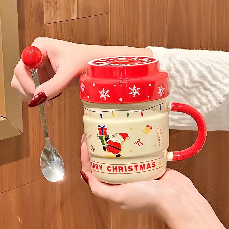 Рождественские подарки милые мультяшные керамические кружки Санта-Клаус кофейные кружки для воды для девочек подруг сувениры 401-500ml