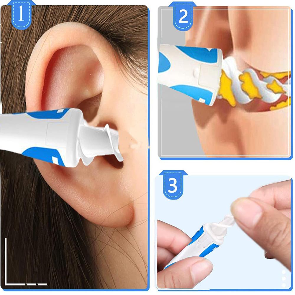 Ear Wax Removal Tool with 16 Soft Replacement Heads for Adults and Kids