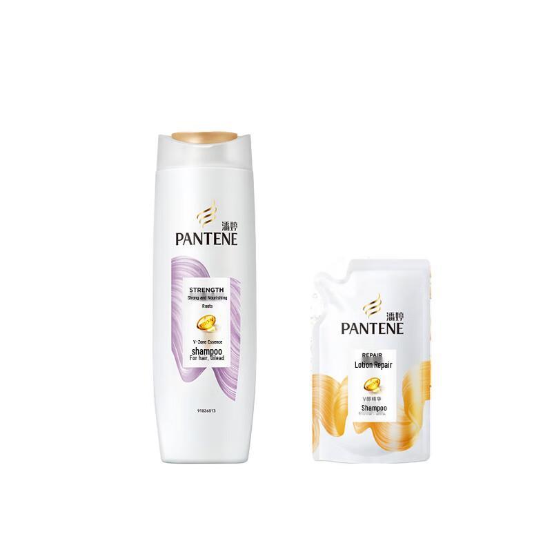 Pantene Strong Roots Moisturizing Shampoo with Refill Pack