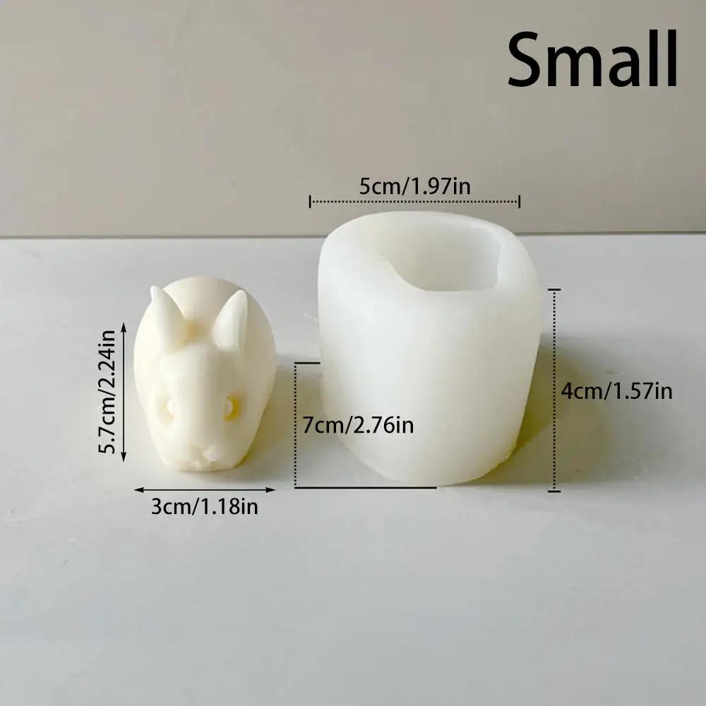 3D Sitting Rabbit Silicone Mold DIY Cute Bunny Candle Mold Making Handmade Soap Polymer Clay Plaster Epoxy Resin Mold Home Decor