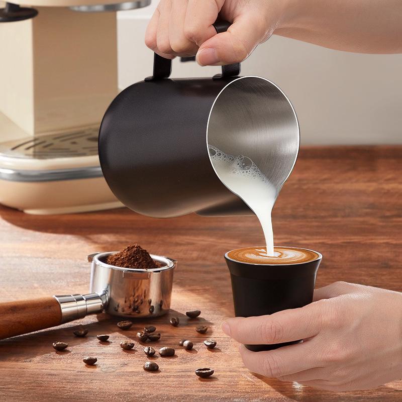 Stainless Steel 304 Milk Frothing Pitcher with Scale - Coffee Latte Art Cup and Milk Frother Jug