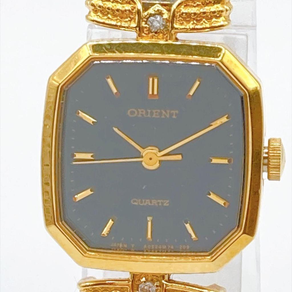 Used 487 ORIENT Octagon Quartz Ladies Watch, Battery Replaced, Gold
