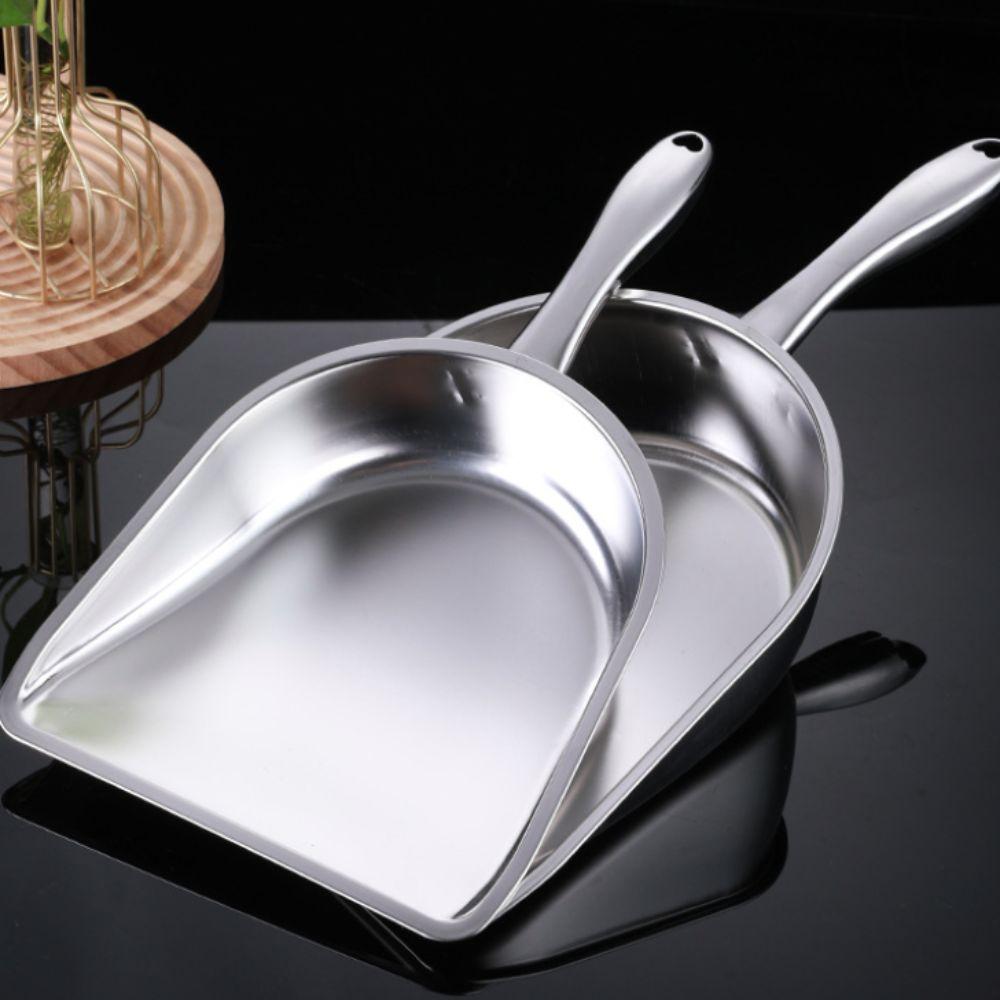 Large Capacity Flour Scoop Wide Opening Food Shovel Stainless Steel Ice Cube Shovel Popcorn