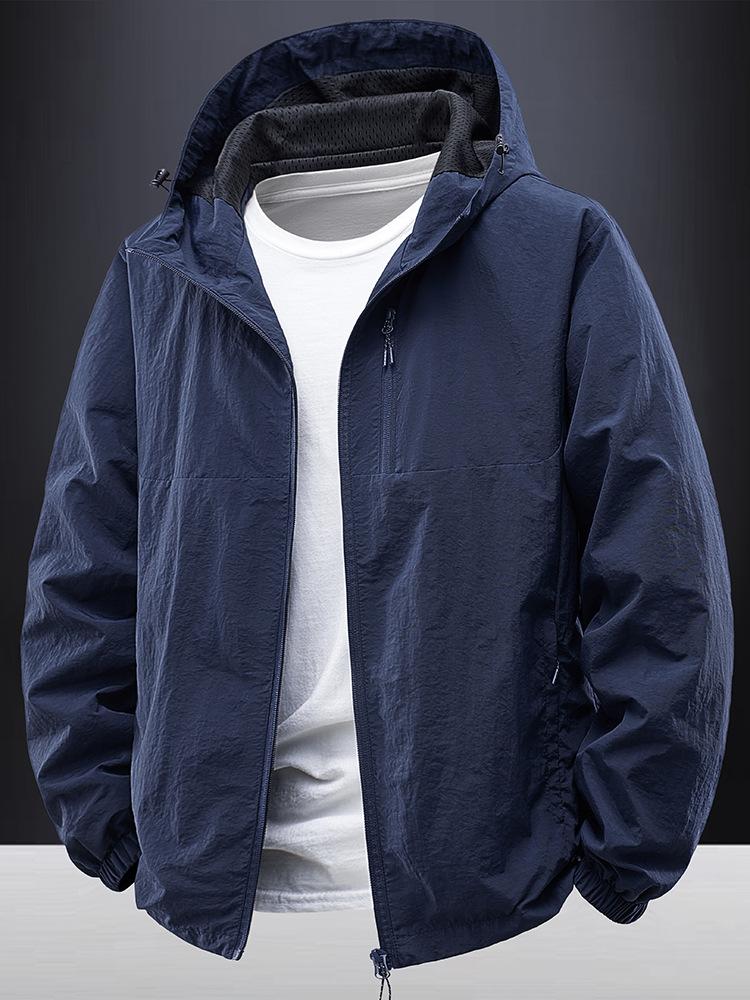 

Sunscreen clothes men s ice silk cool, light, cool and breathable, loose breath, casual printing men s thin jacket jacket sunscreen clothes 5XL темно-синий